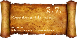 Rosenberg Ténia névjegykártya